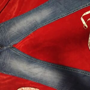 Miss Me Denim Jeans with Embellished Button